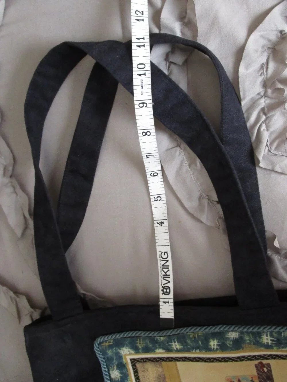 handmade suede tote bag